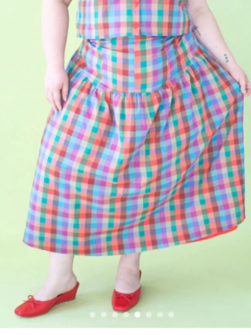 Penny Skirt Lisa Says Gah Colorburst plaid - Picture 5 of 6